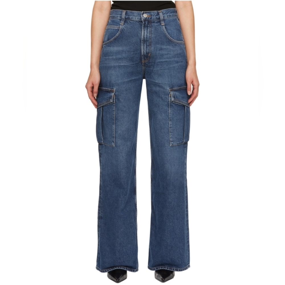 Agolde Indigo Minka Cargo Jeans